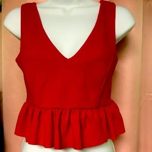 NewLook v neck frill trim